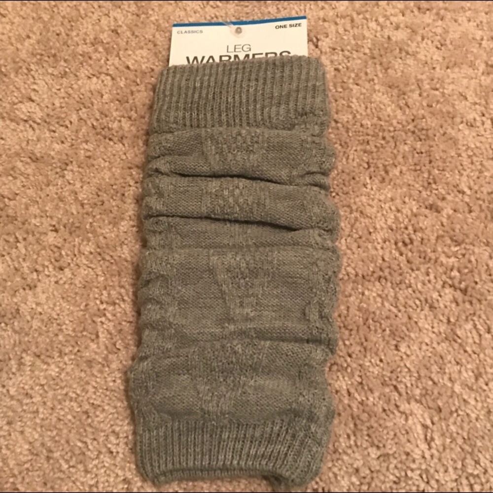 NWT Grey Cable Knit Legwarmers